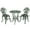 Green, variant on vidaXL Patio Bistro Set 3 Piece Outdoor Garden Table and Chair Cast Aluminum