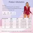 thumbnail image 7 of iEFiEL Womens Glitter Rhinestone Figure Skating Costume Long Sleeve Open Back Tassels Leotard for Gymnastics Lyrical Dance Burgundy L, 7 of 7