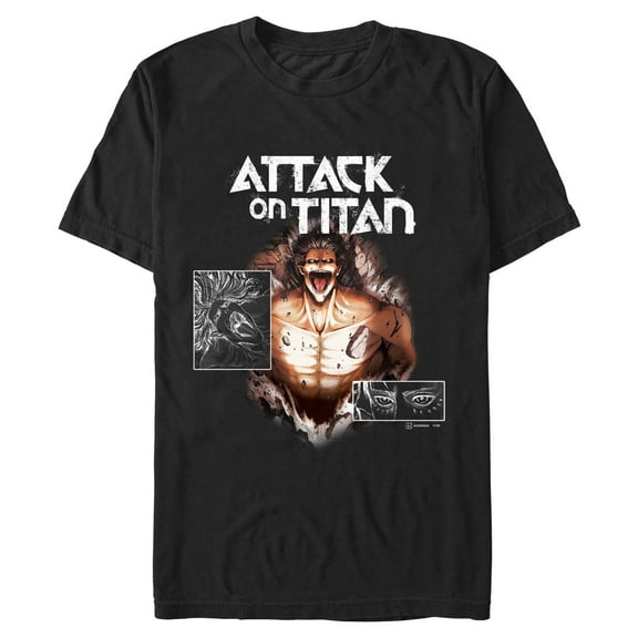 Mens Attack on Titan Classic Titan Panels T Shirt