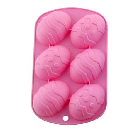

Silicone Mold Easter Egg Shaped Cake Mould DIY Chocolate Ice Tray Home Bakery Baking Tool Pink