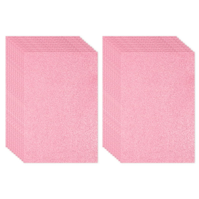 Uxcell 10 Feuilles de Mousse Pailletée 2mm, 16 Pouces x 12 Pouces Papier EVA Rouge Scintillant