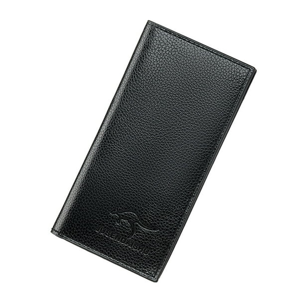 Men s PU Leather Breast Pocket Holder Purse Suit Long Wallet