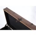 thumbnail image 5 of Wooden Rectangular Lined Rustic Storage Trunk with Latc, 5 of 6