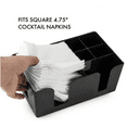 thumbnail image 6 of Bar Caddy with 6 Compartments,Barware Caddy, Bar Caddy Napkin Dispenser,Straw Organizer  for Holding Restaurant Beverage Supplies,Cocktail Napkins & Accessories by Cocktailor,Black, 6 of 8