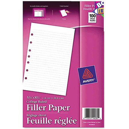 Avery Mini Binder Filler Paper - Walmart.com