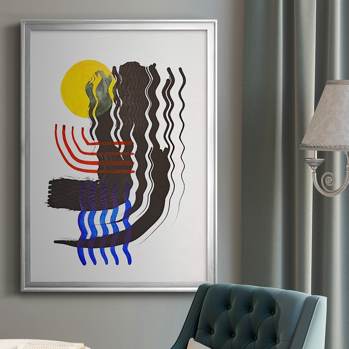 Shifting II Premium Framed Print, in Gold, Black, or Silver - Ready to Hang