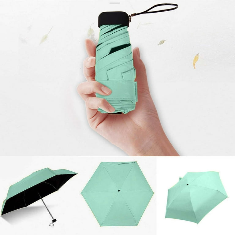 Kokovifyves Travel Small Mini Flat Lightweight Pocket Umbrella for Rain  Women and Kids in Store Now,Parasol Folding Sun Umbrella Tiny Umbrella