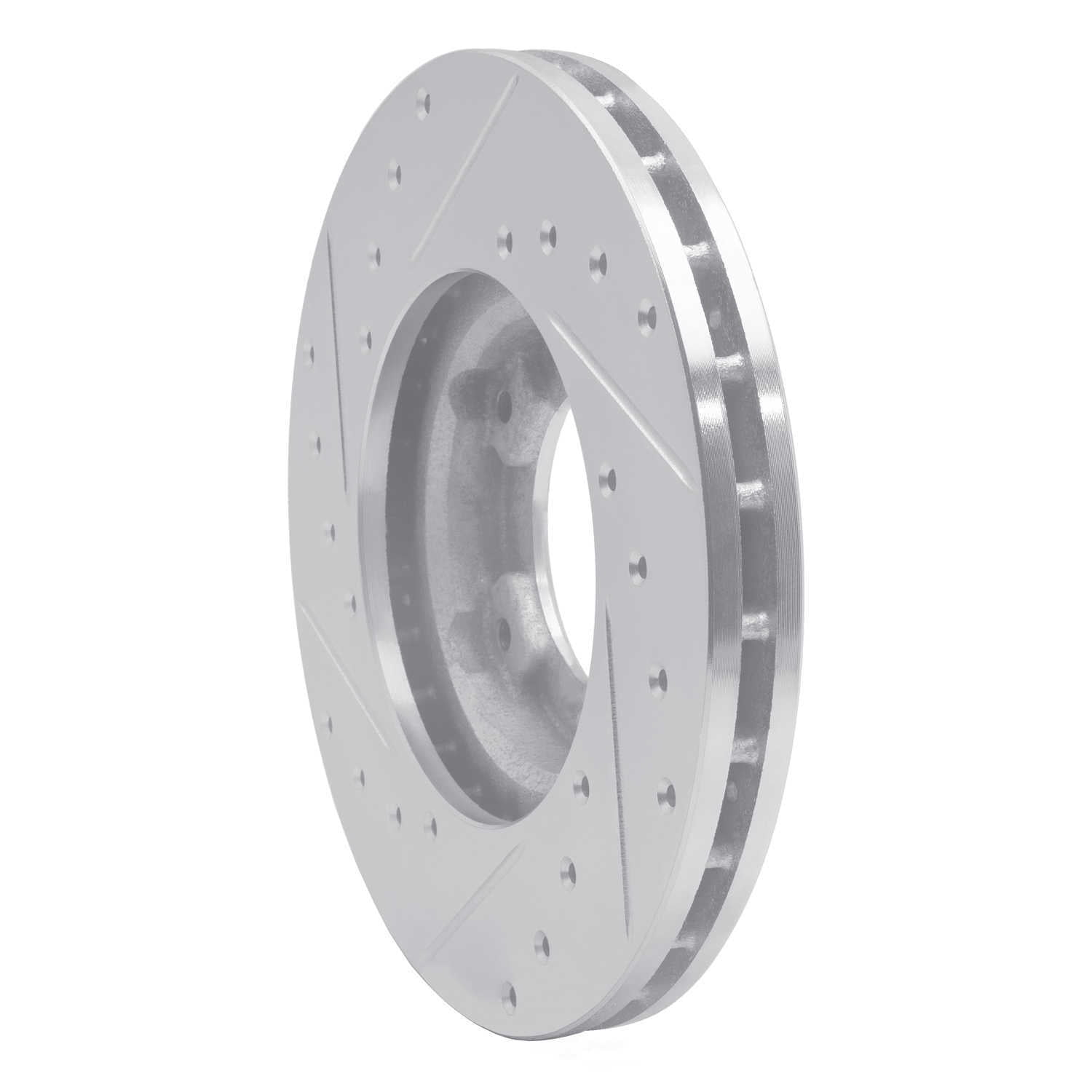 Dynamic Friction Company 631-76098R DFC Brake Rotor - Drilled And Slotted - Silver