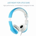 thumbnail image 3 of Auriculares KPTEC Kids Safety plegables para supraaurales con micrófono, color azul, 3 of 9