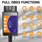 ELM327 OBD2 USB Adapter, ELMconfig Scanner with MS CAN/HS CAN Switch, Car and Light Truck Check Engine Light