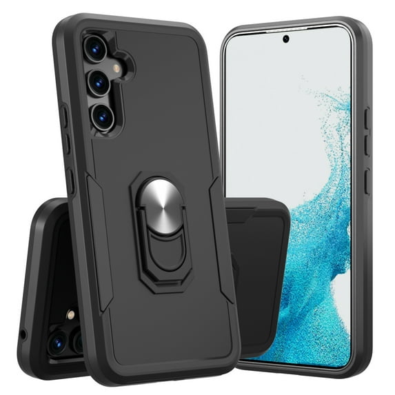 Aggxpf Samsung Galaxy A54 5G Case with Metal Ring Magnetic Support Kickstand, Drop Protector Phone Cover, Black