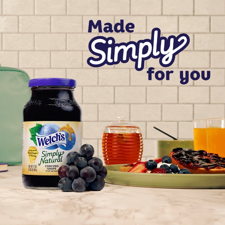 Welch's Natural Concord Grape Spread, 17 oz Jar - Walmart.com