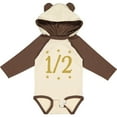 thumbnail image 3 of Inktastic Half Birthday Gold Stars Boys or Girls Long Sleeve Baby Bodysuit, 3 of 5