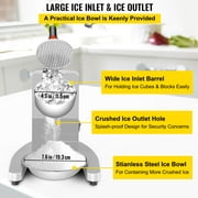 VEVORbrand Electric Ice Shaver Crusher Snow Cone Maker Machine with Dual Stainless Steel Blades 210lbs/H Shaved Ice Machine 300W 1450 RPM with Ice Plate & Additional Blade for Home and Commercial Use