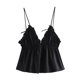 thumbnail image 4 of HH TRAF Verano Femenino Elegante Sólido Sin Mangas Lazo Decoración Popelina Top Mujeres Moda Pliegues Cuello En V Sling Tops Ropa De Calle Mujer, 4 of 5