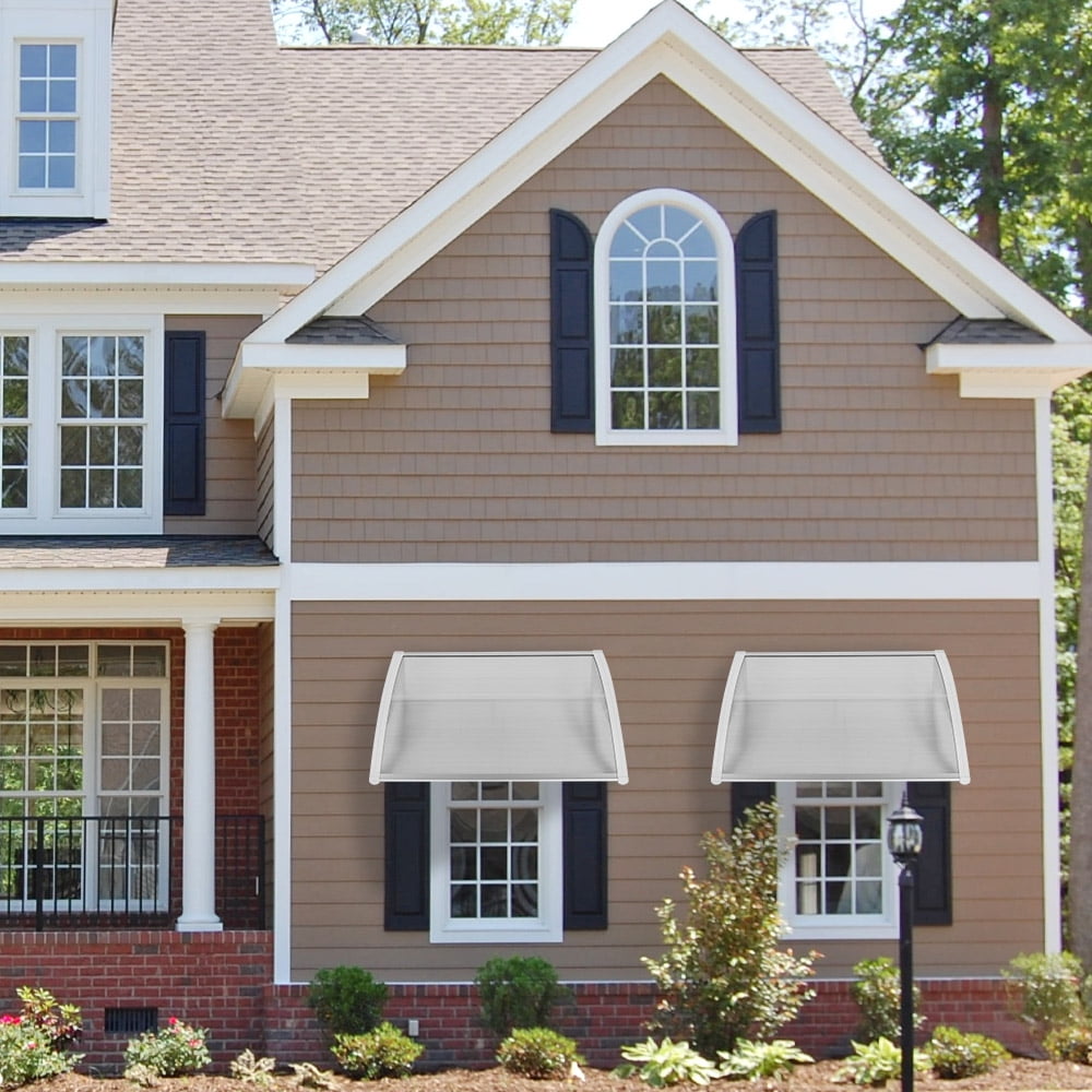 Kadyn 40"x 32" Window Awning, Outdoor Awning for Front Outdoor, UV Protection Hollow Sheet for home windows and doors, White Kadyn 40"x 32" Window Awning, Outdoor Awning for Front Outdoor, UV Protection Hollow Sheet for home windows and doors, White