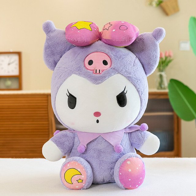 Kawaii Sanrio genuino: Space Star Kuromi My Melody Cinnamoroll Peluches-muñecas de peluche grandes como regalos para novias Fivean unisex