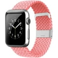 thumbnail image 7 of Women Adjustable Apple Watch Band Nylon Braided 38/40mm Watch Strap Replacement for iWatch, Pink, 7 of 7