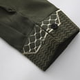 thumbnail image 6 of CONZONE Mens Arabic Robe Long Sleeve Traditional Attire Thobe for Men Trendy Casual Graphic Stand Collar Soft Lightweight Tops, 6 of 7