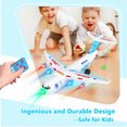 thumbnail image 5 of SHANNA Kids Airplane Toys for 3,4,5,6 Years Old and Up, Bump and Go Plane Model with LED and Music, 5 of 7