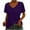 Purple, variant on qucoqpe Summer Tops for Women V Neck Short Sleeve Blouse Casual Loose T-shirts Solid Color Basic Tees