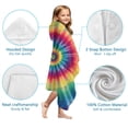 thumbnail image 7 of Colorful Tie Dye Mandala Pattern Hooded Bath Towel，60"x35" for Ages 3 To 12 Kids, Quick Dry Lightweight Soft Microfiber Hood Beach Towel Cover Up for Kids, 7 of 7