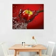 thumbnail image 2 of JRXY Kitchen Wall Decor Canvas Art, Red Apple Fruit Canvas Print for Dining Room Decor, Contemporary Fruit Picture Kitchen Framed Painting for Restaurant Decor 20x16in, 2 of 4