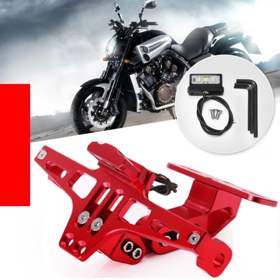 Suitable for License Plate and Turn Signal Holder for Motorcycles, 7 Colors, with LED Light