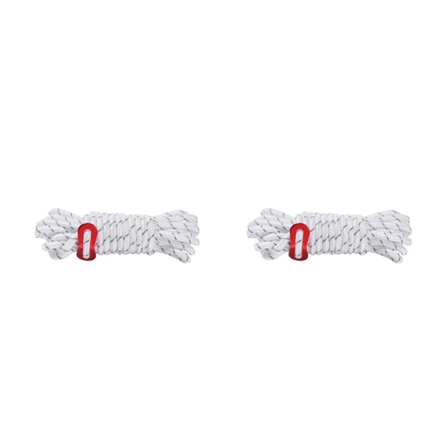 Soidarity Paquete de 4 cuerdas de viento para tienda de campaña, ajustable, luminoso, para senderismo, camping, escalada, dosel, hebillas de cordón, Blanco 2piezas Soidarity CBP444635