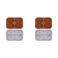 thumbnail image 1 of 2PC Baby Popsicle Molds Silicone Ice Cube Moulds Set Sphere Giant Ice Maker With Lid Easy To Release Large Football/Basketball/Rugby Ice Cube Trays For Whiskey Cocktails Baby Food Brown, 1 of 9