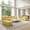 Teddy Yellow, variant on BEHOST 130" 8-Piece Modular Sectional Sofa with Ottomans, U-Shaped Pit Couch for Living Room, Modern Teddy Fabric Cloud Couch Set, Large Sleeper Sofa with Deep Seats, Classic Black