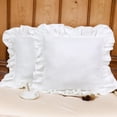 thumbnail image 4 of Fundas de almohada Lemfux, color blanco, 100% algodón, 26 x 26 cm, juego de 2, 4 of 9