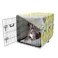 thumbnail image 5 of Lemons Dog Crate Cover, Continuous Citrus Leaves Flower Blossoms Polygonal Inspired Print, Easy to Use Pet Kennel Cover Small Dogs Puppies Kittens, 7 Sizes, Yellow Fern Green, by Ambesonne, 5 of 6