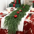 thumbnail image 6 of 6FT Real Touch PE Christmas Garland, Full and Lifelike Holiday Decoration for Indoor & Outdoor Use, Fireplace Mantel, Stair Railing, Doorway or Christmas Tree, 6 of 8