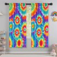 thumbnail image 5 of Blackout Kids Curtains,Colorful Rainbow Tie Dye Spiral Pattern Childrens Insulated Curtains Set Of 2,Bedroom Essentials,Toddler Room Decor 42"x63", 5 of 5