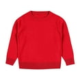 thumbnail image 4 of Akiihool Sweater for Kids Boys' Long Sleeve Sweater Pullover Cotton Sweaters Toddler Boy Pullover Sweaters(Red,3 Years), 4 of 5