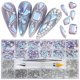 thumbnail image 2 of B Uñas Cristal Uñas Diamantes de imitación Cuentas redondas Flatback Vidrio Gemas Piedras Multi, 2 of 5