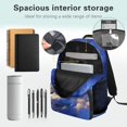 thumbnail image 4 of KUIFORTI Blue Train Lightweight Elementary School Backpack 4 Piece Set with Lunch Bag Pencil Case Water Bottle Sleeve Boys Kids School Bag for Back to School Supplies Gifts, 4 of 7