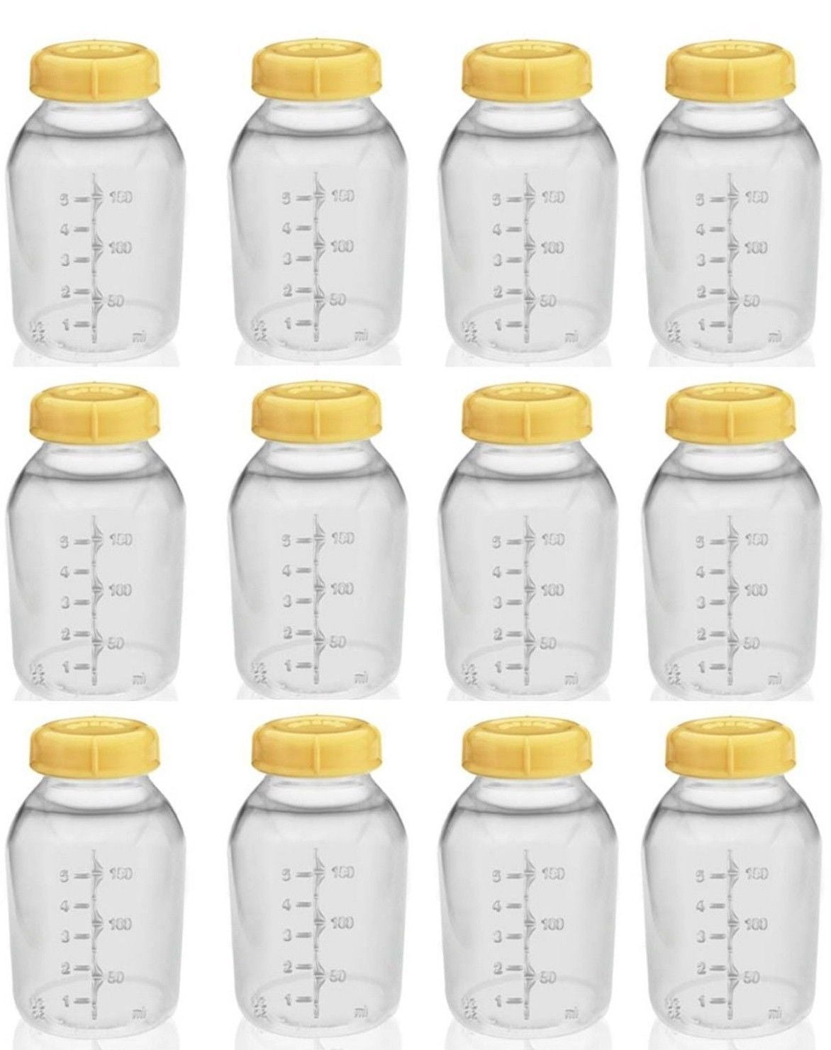 Medela Breastmilk Collection Storage Feeding Bottle Set W/lid 5oz /150ml X12 by Medela - Bulk