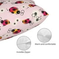 thumbnail image 5 of Salouo Ladybugs And Flower Pattern Pillow Cases,1PC Pillow Covers with Envelope Closure Decorative Pillow Case for Bed Couch,Pillows Not Included-16"x24", 5 of 6