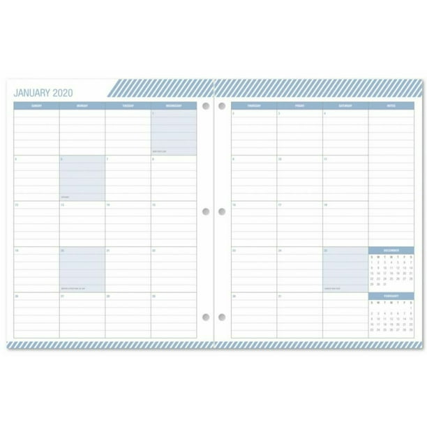 Office Depot Brand Monthly Planner, 81/4" x 103/4", Lines, JanDec