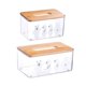 thumbnail image 5 of Caja de pañuelos de oso transparente para el hogar, sencilla, para sala de estar, dormitorio, escritorio, almacenamiento de pañuelos, caja de servilletas multifuncional para coche, 5 of 5