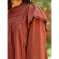 thumbnail image 3 of The Get Women's Lace Trim Mini Dress with Long Sleeves, 3 of 7