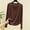 Brown, variant on Women'S Long Sleeve Pajama Top Casual Round Neck Pullover Sleepwear Modal Cotton Blend Tunic for Home Vacation