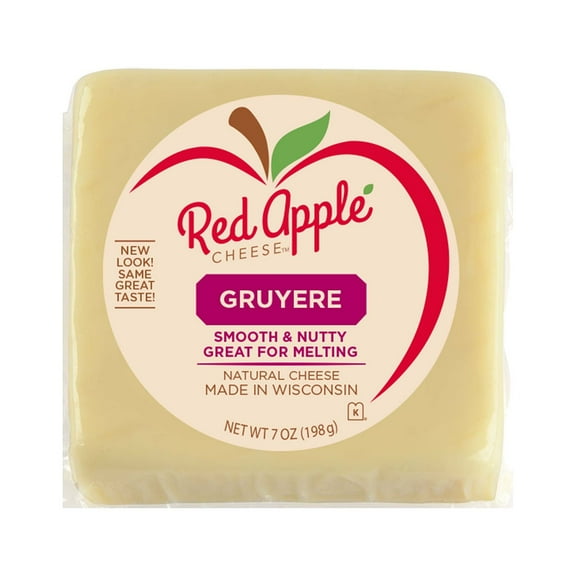 Red Apple Cheese Natural Gruyere Wisconsin Cheese®, 7 oz Square