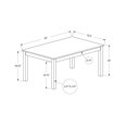 thumbnail image 2 of Monarch Specialties Dining Table, 60" Rectangular, Kitchen, Dining Room, Veneer, Wood Legs, Brown, Transitional, 2 of 3