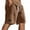431-Brown, variant on LIIPEE Men Casual Shorts Solid Color Loose Fit Elastic Waist Drawstring Jacquard Shorts With Pockets Male Breathable Hiking Shorts,Brown,L
