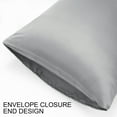thumbnail image 2 of PiccoCasa Luxury Satin Pillowcases Silky Pillow Cover Set of 2, Standard Grey, 2 of 4