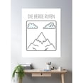 thumbnail image 2 of The Mountains Are Calling Hiking Hikers Poster Wall Art, Modern Wall Decor, 8x12 UNFRAMED, 2 of 3