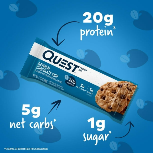 Quest Protein Bar - Oatmeal Chocolate Chip 12Ct - Walmart Business